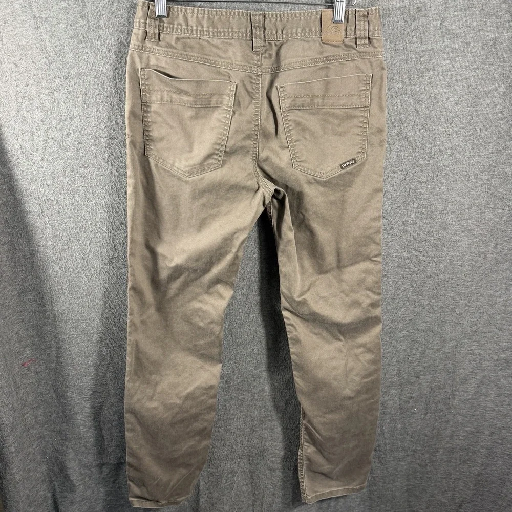 prAna Men's Stretch Straight Pants Brown Slim Fit 32x32 Outdoor Hiking Gorpcore